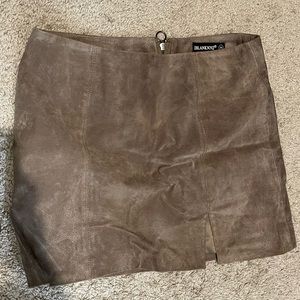 Faux Suede Mini Skirt